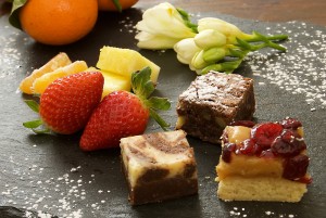 Catering Belfast fruit and buns selection by Cafe Carberry Catering Belfast.